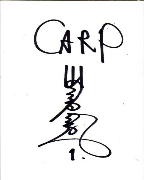 Hiroshima Toyo Carp OB Yamazaki (former 2nd team manager) autographed color paper (handwritten)-8, baseball, Souvenir, Related Merchandise, sign