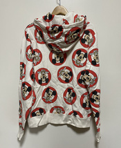 希少☆JOYRICH × MICKEY MOUSE ジョイリッチ ミッキーマウス 総柄 フルジップパーカー スウェット M 白 ホワイト ディズニー_画像2