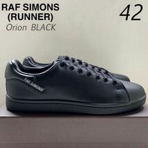 新品 ラフシモンズ RAF SIMONS RUNNER ランナー ORION オリオン スニーカー 42 メンズ 黒 ブラック 27㎝ 箱 収納袋付 送料無料_画像1