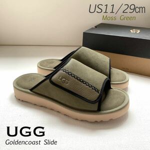 新品 UGG アグ Goldencoast Slideゴールデンコースト スライド サンダル シューズ 29㎝ モスグリーン 定1.76万 メンズ US11 送料無料