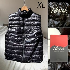 新品 NANGA ナンガ AERIAL DOWN VEST PACKABLE エアリアル ダウン ベスト XL 定3.63万 メンズ 黒 ブラック ジャケット 送料無料