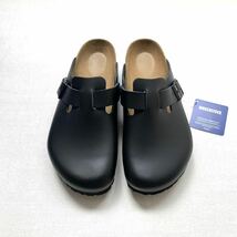 新品 定番 BIRKENSTOCK ビルケンシュトック Boston ボストン ナチュラル レザー サンダル 40 定1.98万 26㎝ 黒 メンズ ドイツ製 送料無料_画像2