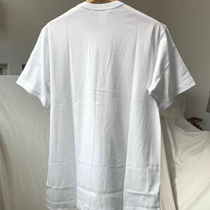 新品 2022AW コムデギャルソンシャツ COMME des GARCONS SHIRTカットアウト パッチワーク Tシャツ M 定1.43万 白 ホワイト アップリケの画像2