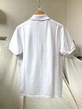 S 新品 メゾンキツネ MAISON KITSUNE ネイビーフォックスパッチ コットンピケ 半袖 ポロシャツ 白 メンズ 刺繍 レディースにも 送料無料_画像2