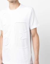 新品 2022AW コムデギャルソンシャツ COMME des GARCONS SHIRTカットアウト パッチワーク Tシャツ M 定1.43万 白 ホワイト アップリケ_画像7
