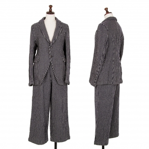  com com Comme des Garcons COMME des GARCONS wool stripe 2B setup suit dark blue white SS [ lady's ]