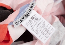 イッセイミヤケISSEY MIYAKE 矢絣エンボスプリントプリーツワンピース オレンジ水色他2 【レディース】_画像10