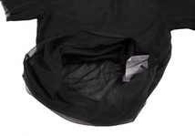 ローブドシャンブル コムデギャルソン 製品染めメッシュレイヤードTシャツ 黒M位 【レディース】_画像8