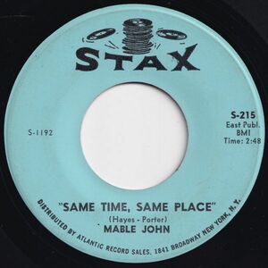 Mable John Same Time, Same Place / Bigger & Better Stax US S-215 204064 SOUL ソウル レコード 7インチ 45