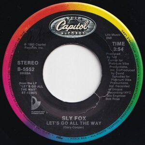 Sly Fox Let's Go All The Way / Como Tu Te Llama? Capitol US B-5552 204081 ROCK POP ロック ポップ レコード 7インチ 45