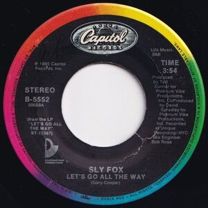 Sly Fox Let's Go All The Way / Como Tu Te Llama? Capitol US B-5552 204081 ROCK POP ロック ポップ レコード 7インチ 45