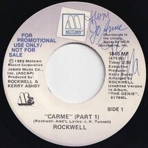 Rockwell Carme / Carme Motown US 1845 MF 204108 SOUL FUNK ソウル ファンク レコード 7インチ 45_画像2