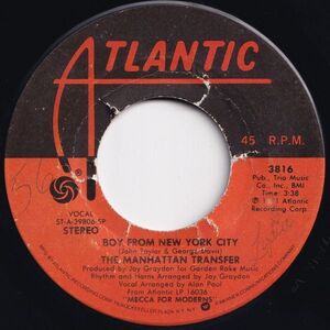 Manhattan Transfer Boy From New York City / (The Word Of) Confirmation Atlantic US 3816 204225 R&B R&R レコード 7インチ 45