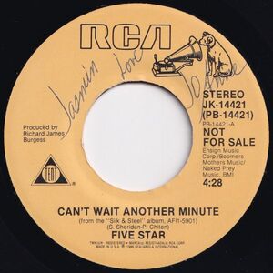 Five Star Can't Wait Another Minute RCA US JK-14421 204317 SOUL DISCO ソウル ディスコ レコード 7インチ 45