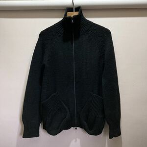 Y's ドライバーズニット カーディガン ハイネック ダブルジップ ウール セーター ワイズ Yohji Yamamoto ヨウジヤマモト