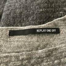 REPLAY ONE OFF リプレイ 正規品 ユニセックス ボートネック 半袖ストレッチニット サイドファスナー付き 美品 size S/M_画像5