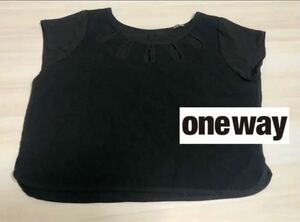 ワンウェイ　トップス　one way シャツ　ブラウス　Tシャツ　ブラック　M