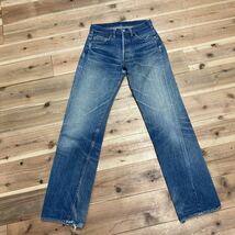 11 Levi's リーバイス デニム パンツ 501 刻印6 赤耳 チェーンステッチ sizeW29/L36 ブルー_画像1