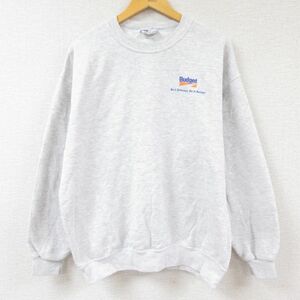 L/古着 リー Lee 長袖 スウェット メンズ 90s バジェット クルーネック グレー 霜降り 22aug22 中古 スエット トレーナー トップス