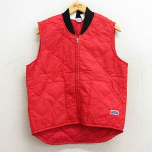 S/古着 ビッグスミス ナイロン キルティング ベスト メンズ 80s 赤他 レッド 23oct12 中古 アウター