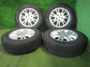 ◆ スズキ SX4 YC11S 純正 アルミホイール スタッドレスタイヤ 15インチ 4本 6.0J PCD114.3 +50 5穴 195/65R15 ピレリ 21年 中古 J176