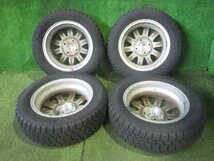 ◆ ravrion RS01 アルミホイール スタッドレスタイヤ 13インチ 4本 4.0J PCD100 4穴 +45 155/65R13 AUTOBACS 22年 中古 J177_画像2