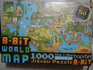 1000P jigsaw puzzle bopster 8bit WORLD MAP world map 