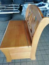 木製ベンチ椅子　収納付き　中古品　直接お引き取り大歓迎_画像2