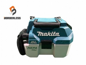 ☆比較的綺麗です☆makita マキタ 18V 乾湿両用 充電式集じん機 VC750D 本体+アタッチメント+フィルター付き 73192