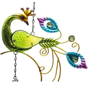  птица. украшение retro .. зеленый ветряной колокольчик Wind звонковое устройство дверь звонковое устройство сад произведение искусства птица. смешанные товары HANAKO