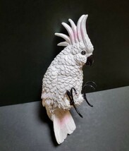 鳥の置物　白いオウム　ガーデンオブジェ　引っ掛けオブジェ　鳥の雑貨　HANAKO_画像3