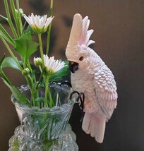鳥の置物　白いオウム　ガーデンオブジェ　引っ掛けオブジェ　鳥の雑貨　HANAKO_画像9