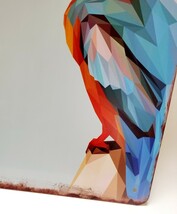 ブリキ看板　HANAKO　レトロ　鳥の看板　G13　ウェルカムボード　青い鳥　カワセミ　野鳥　ガーデンオブジェ　ガーデンオーナメント_画像7