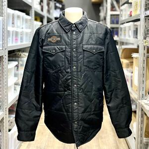 ☆展示品 ハーレーダビッドソン　キルティングシャツジャケット ブラック Mサイズ (97494-19VM)