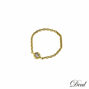 DIOR Dior ear wi diamond chain K18YG lady's ring * ring 