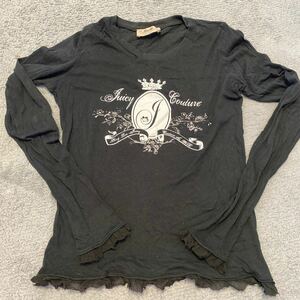 JUICY COUTURE ジューシークチュール 長袖ほど Tシャツ ロンT レディース 黒　サイズM