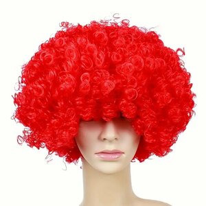  новый товар Afro волосы -mojamoja голова парик 495 красный красный RED парик парик ...... голова party костюмированная игра маскарадный костюм punk V серия 