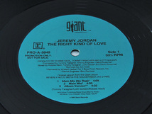 JEREMY JORDAN / THE RIGHT KIND OF LOVE 12inch レコード プロモ Giant Records 1992年_画像2