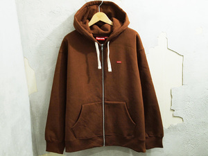 希少 XL 22AW Supreme Small Box Zip Up Hooded Sweatshirt ジップアップ パーカー スモールボックス ブラウン 茶 シュプリーム F