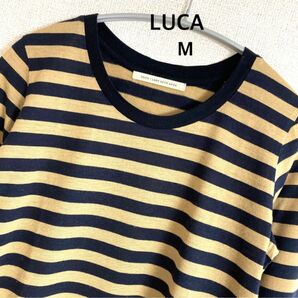 美品　LUCA ルカ　ウール混紡　ボーダー　薄手ニットセーター