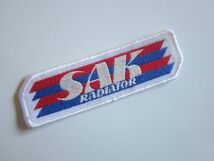 SAK RADIATOR サク ラジエーター ヘルメット 日本 メーカー ワッペン/自動車 バイク オートバイ スポンサー Z01_画像1