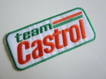 【中古】Team Castrol チーム カストロール オイル ガソリン メーカー ワッペン/自動車 バイク オートバイ スポンサー F1 レーシング 225_画像2