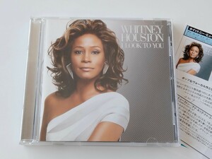 WHITNEY HOUSTON / I Look To You CD ARISTA US 88697-10033-2 09年7th,ホイットニー,David Foster,R.Kelly,Akon,レビュー記事切り抜き入り