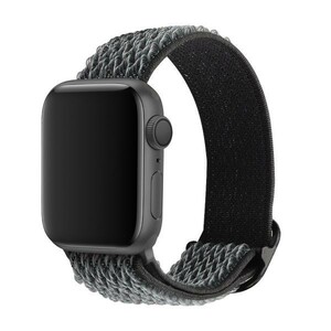 38/40/41mm 曇りグレー Apple Watch用 バンド　ナイロン製弾性 アップルウォッチ SE/8/7/6/5/4/3/2/1に対応