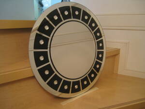 未使用 壁掛けミラー 円形 ウォールミラー 鏡 お洒落な鏡 アート ミラー インテリア 保存品