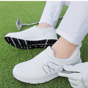 男性 ゴルフシューズ 白