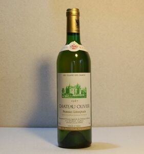 （白ワイン）シャトー・オリヴィエ１９８７（液面低下）Chateau Olivier Blanc Pessac-Leognan 12.5% 750ml フランス　f455