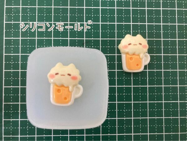 ハンドメイド シリコンモールド 猫 飲み物ハンドメイド シリコンモールド