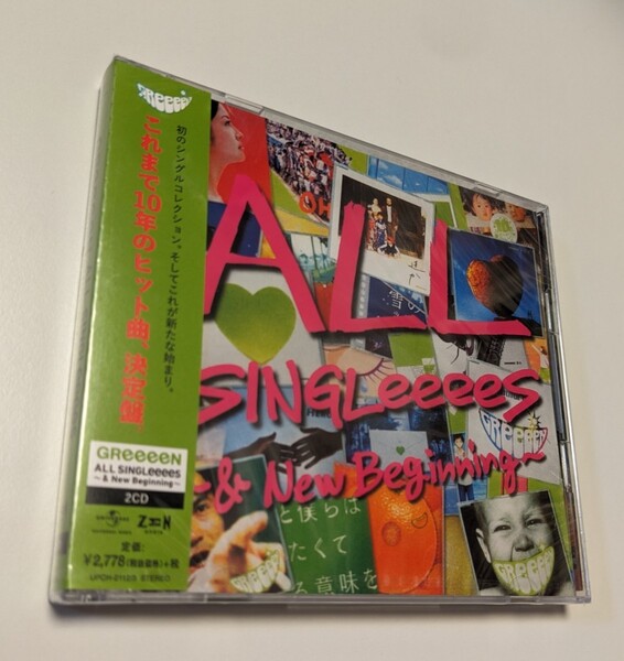 M 匿名配送 GReeeeN　ALL SINGLeeeeS 　～& New Beginning～ 2CD グリーン 4988031203880