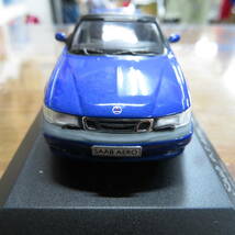 ミニチャンプス Saab 9-3 Aero 2001 Cosmic Blue サーブ カブリオレ 1/43 ミニカー モデルカー_画像2